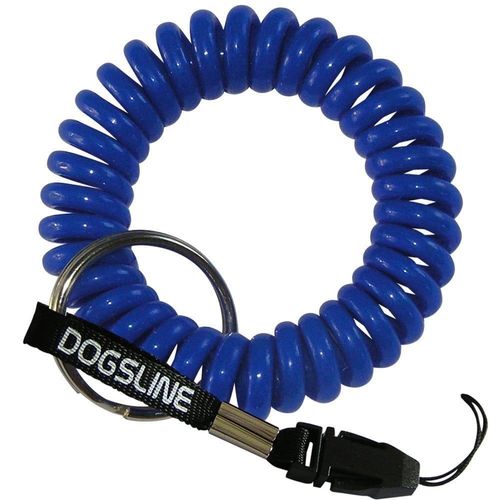 DOGSLINE® Spiralarmband mit Verlängerungsband & Kupplung | Blau