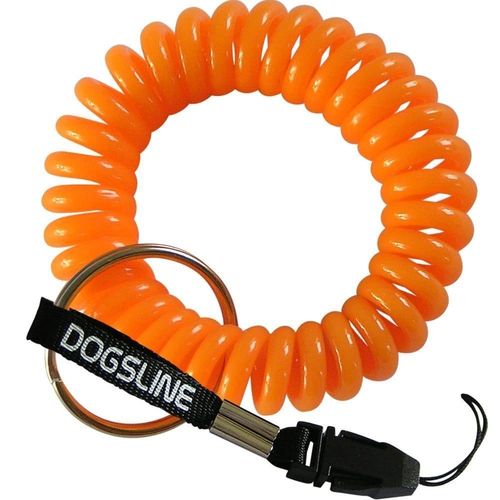DOGSLINE Spiralarmband mit Verlängerungsband & Kupplung | Orange