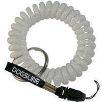 DOGSLINE® Spiralarmband mit Verlängerungsband & Kupplung | Weiß