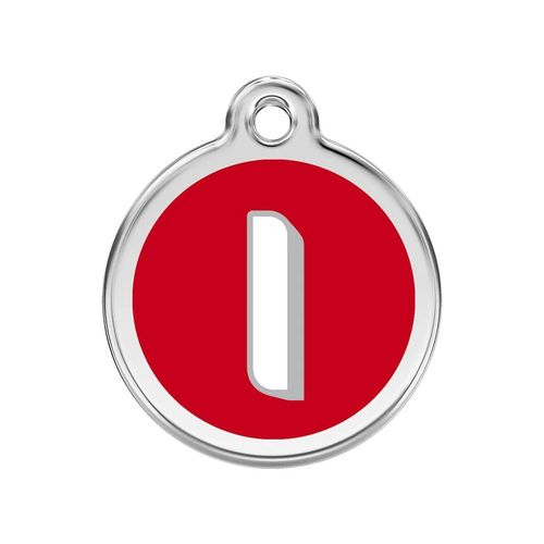 RED DINGO Hundemarke Alphabet | Buchstabe I Rot