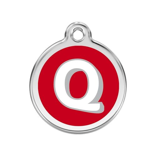 RED DINGO Hundemarke Alphabet | Buchstabe Q Rot